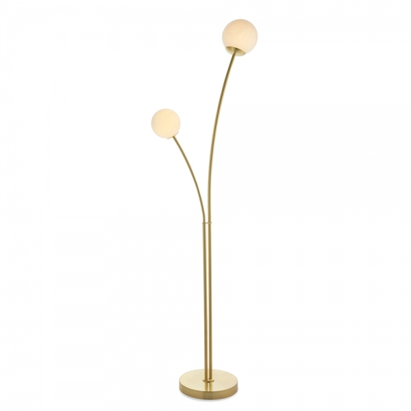 Bloom Floor Lamp, Opal & Brass