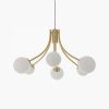 Bloom Pendant Light, Opal & Brass