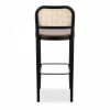 Bourne Wooden Bar Stool, Vintage Tan & Black