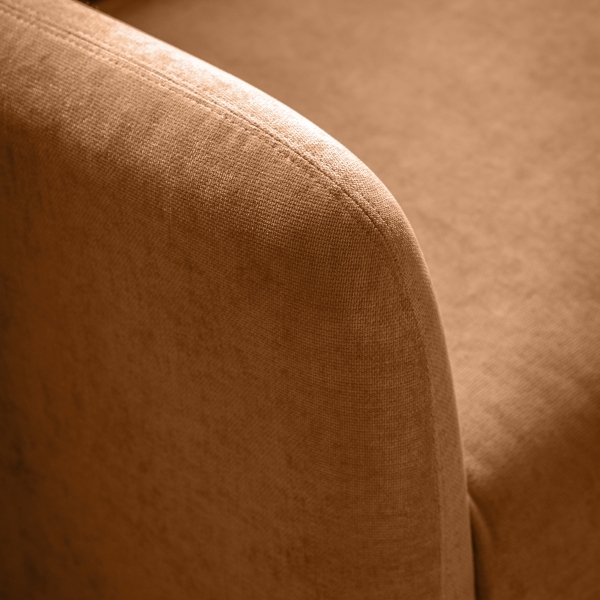 Bowie 3 Seater Sofa, Amber Orange