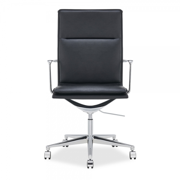 Bria High Back Office Chair, Black & Chrome