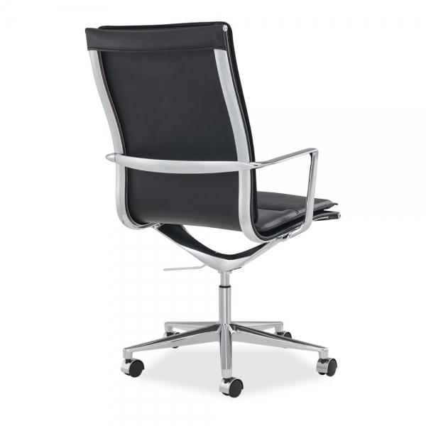Bria High Back Office Chair, Black & Chrome