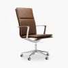 Bria High Back Office Chair, Vintage Tan & Chrome