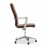 Bria High Back Office Chair, Vintage Tan & Chrome