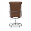 Bria High Back Office Chair, Vintage Tan & Chrome
