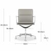 Bria Low Back Office Chair, Grey & Chrome