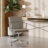 Bria Low Back Office Chair, Grey & Chrome