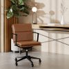 Bria Low Back Office Chair, Vintage Tan & Black