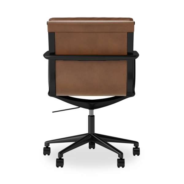 Bria Low Back Office Chair, Vintage Tan & Black