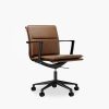 Bria Low Back Office Chair, Vintage Tan & Black