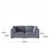 Brigitte 2 Seater Sofa, Blue Chenille