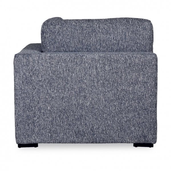 Brigitte Corner Sofa Section, Blue Chenille