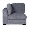 Brigitte Corner Sofa Section, Blue Chenille