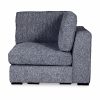 Brigitte Corner Sofa Section, Blue Chenille