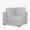 Brigitte Corner Sofa Section, Light Grey Chenille
