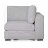 Brigitte Corner Sofa Section, Light Grey Chenille