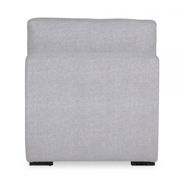 Brigitte One Seat Sofa Section, Light Grey Chenille