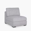 Brigitte One Seat Sofa Section, Light Grey Chenille