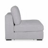 Brigitte One Seat Sofa Section, Light Grey Chenille