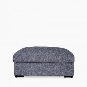 Brigitte Storage Ottoman, Blue Chenille