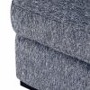 Brigitte Storage Ottoman, Blue Chenille