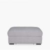 Brigitte Storage Ottoman, Light Grey Chenille