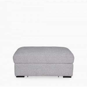 Brigitte Storage Ottoman, Light Grey Chenille