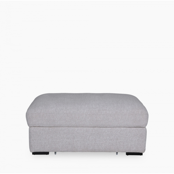 Brigitte Storage Ottoman, Light Grey Chenille