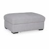 Brigitte Storage Ottoman, Light Grey Chenille