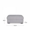 Brigitte Storage Ottoman, Light Grey Chenille
