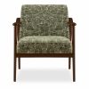 Britta Armchair, Bauhaus Wave Olive Green & Walnut