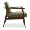 Britta Armchair, Bauhaus Wave Olive Green & Walnut