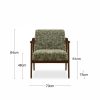 Britta Armchair, Bauhaus Wave Olive Green & Walnut