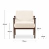 Britta Armchair, Ivory White Teddy Boucle & Walnut