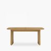 Caleb 6-8 Seat Extendable Wooden Dining Table, Oak