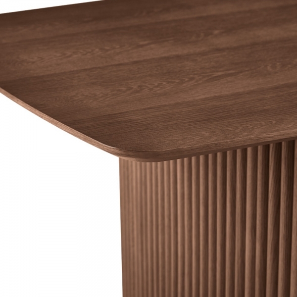 Caleb 6-8 Seat Extendable Wooden Dining Table, Walnut