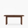 Caleb 6-8 Seat Extendable Wooden Dining Table, Walnut