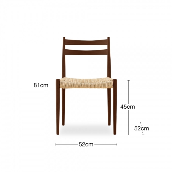 Caleb 6 Chairs Dining Set, Natural Weave & Walnut