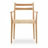 Caleb Wooden Carver Dining Chair, Natural Weave & Oak