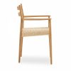 Caleb Wooden Carver Dining Chair, Natural Weave & Oak