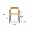 Caleb Wooden Carver Dining Chair, Natural Weave & Oak