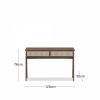 Campbell Large Office Desk, Walnut Effect & Cane