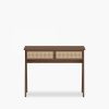 Campbell Office Desk, Walnut Effect & Cane