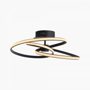Cara Flush Ceiling Light, Black