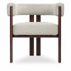 Cassius Carver Dining Chair, Speckled Stone Sustainable Boucle