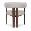 Cassius Carver Dining Chair, Speckled Stone Sustainable Boucle