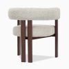 Cassius Carver Dining Chair, Speckled Stone Sustainable Boucle