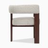Cassius Carver Dining Chair, Speckled Stone Sustainable Boucle