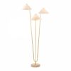 Chilton Floor Lamp, Cream & Brass
