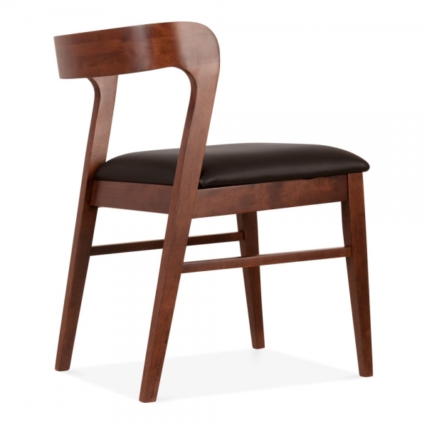 Chiswick Wooden Dining Chair, Black & Walnut